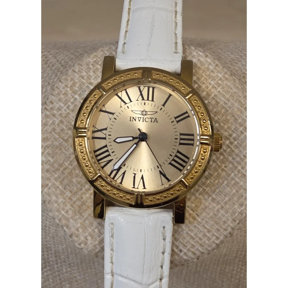 Invicta Women's 14892 Wildflower Collection‎ Japan Quartz White Leather Band